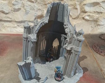 40K Gothic Dome Ruin Decor