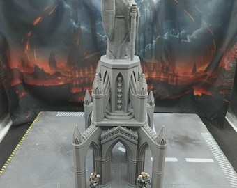 40k Decor Gothic statue on pedestal (sword)