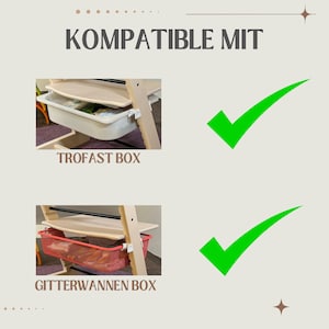Trofast Adapter Zubehör für Tripp Trapp STOKKE Plastikwannen und Körbe Haken Kippschutz Bild 5
