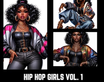 Hip Hop Girls Vol. 1: AI Art Prompt Guide for Chat GPT 4 & DALL-E,  Black Women in Stunning Outfits - Digital Guide with Commercial Use