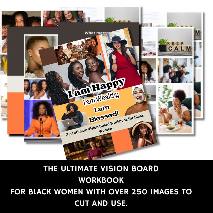 Vision Board Clip Art for Black Women: A Collection of 200 Colorful  Pictures, Quotes and Words to Cut and Pin onto Your Vision Board