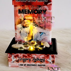 Mini Keepsake Memorial Water Fountain | Memorial Keepsake | Tabletop Fountain | Mini Keepsake | Shipped Item Only