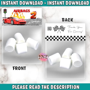 2 Fast 2 Curious Treat Bag Topper | 2 Fast 2 Curious Birthday | 2 Fast 2 Curious Party Favors | Treat Bags | Instant Download | Digital