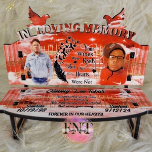 Custom "In Loving Memory" Mini Memorial Bench: Personalized Keepsake