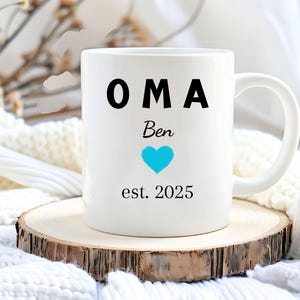Grandma mug personalized with name and year of birth grandchild gift idea grandma birthday mug with year grandchild personalizable grandma mug
