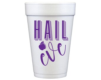 Hail Eve/ Rolling With My Krewe 20 oz Foam Mardi Gras Cups