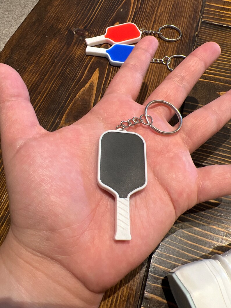 Pickleball Paddle Keychain Etsy
