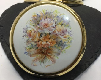 Vintage Stratton Enamel convertible powder compact Wedding Bouquet design