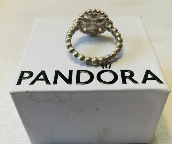 Vintage Sterling Silver Pandora Style Four Heart … - image 3