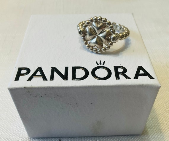 Vintage Sterling Silver Pandora Style Four Heart … - image 1