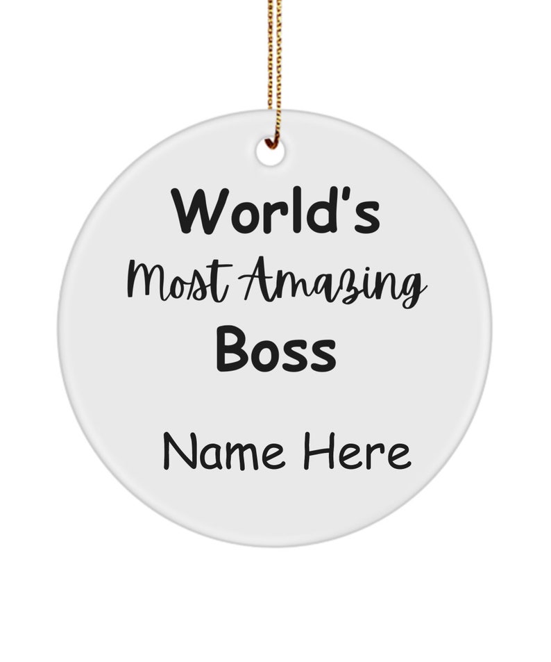 Boss Ornament Gift for Boss Personalized World's Most Amazing Boss Best