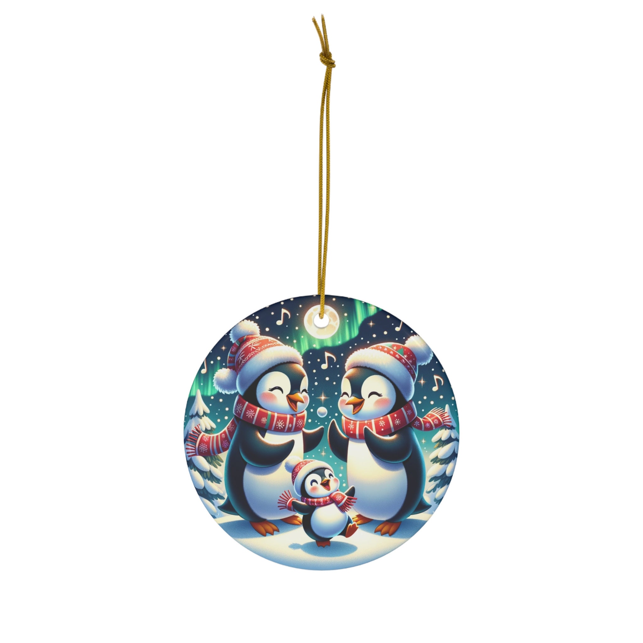 Discover Penguin Family Festive Ornament