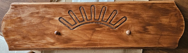 Finished plaque with stain