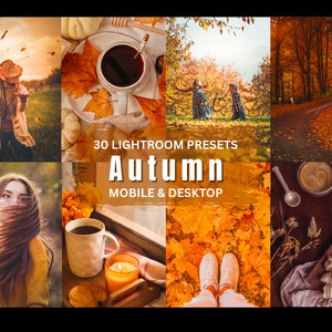 30+ Lightroom Presets for Mobile & Desktop, Outdoor Presets, Autumn Presets, Seasonal Presets, Warm Instagram Filters, Fall Filter