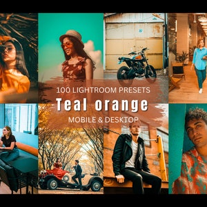 100+ Lightroom Presets, Teal Orange Preset Bundle, Presets for Summer, Bright Orange Travel Filter Presets, Instagram Posts, Outdoor Presets