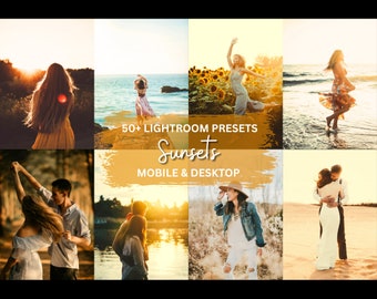 Mais de 50 presets do Lightroom para o pôr do sol: filtros para celular e desktop Golden Hour