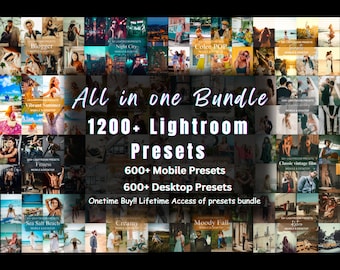 1200+ Lightroom Presets Bundle: Mobile & Desktop Filter