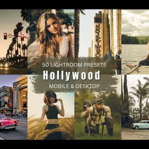 Cinematic Preset bundle, Hollywood theme Lightroom Presets, Film Presets, Hollywood Mobile Presets, Photography Filter, Retro Filters,