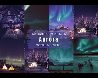 Auror Photography Presets, 50 Astrophotography presets, Presets for Mobile and Desktop, Night Sky Preset, Stars Photos, Northern Lights