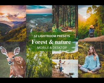 Predefinições de floresta e natureza, predefinições de selva vintage, predefinições de animais para celular, predefinições de animais fofos, predefinições de vida selvagem, predefinições de vida selvagem do Lightroom