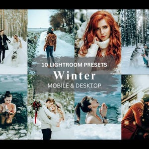 Moody Winter Lightroom Preset, Christmas Presets, Winter Xmas Presets, Festive Holiday Presets, Influencer Photo Filter Instagram