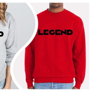 Legend Unisex Crewneck Sweatshirt: Mom Dad Fleece Pullover