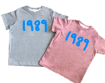 1989 Taylor's Version Blue Era Kids Short Sleeve Onesie or T-Shirt, 1989 Blue Era Baby Onesie or Kids Tee for Babies, Toddlers or Youth