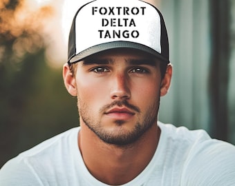 Foxtrot Delta Tango Trucker Cap, Foam Mesh Snapback Hat