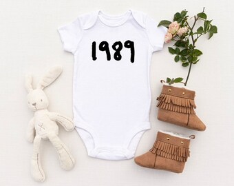 1989 Taylor Swift Kids Short Sleeve Onesie or T-Shirt, 1989 Blue Era Baby Onesie or Kids Tee for Toddlers or Youth, 1989 Swiftie Tee Shirt