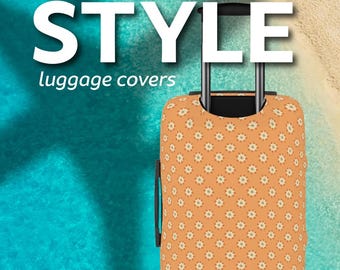 Funda para maleta / Estampado floral brillante / Accesorio de viaje / 3 tamaños