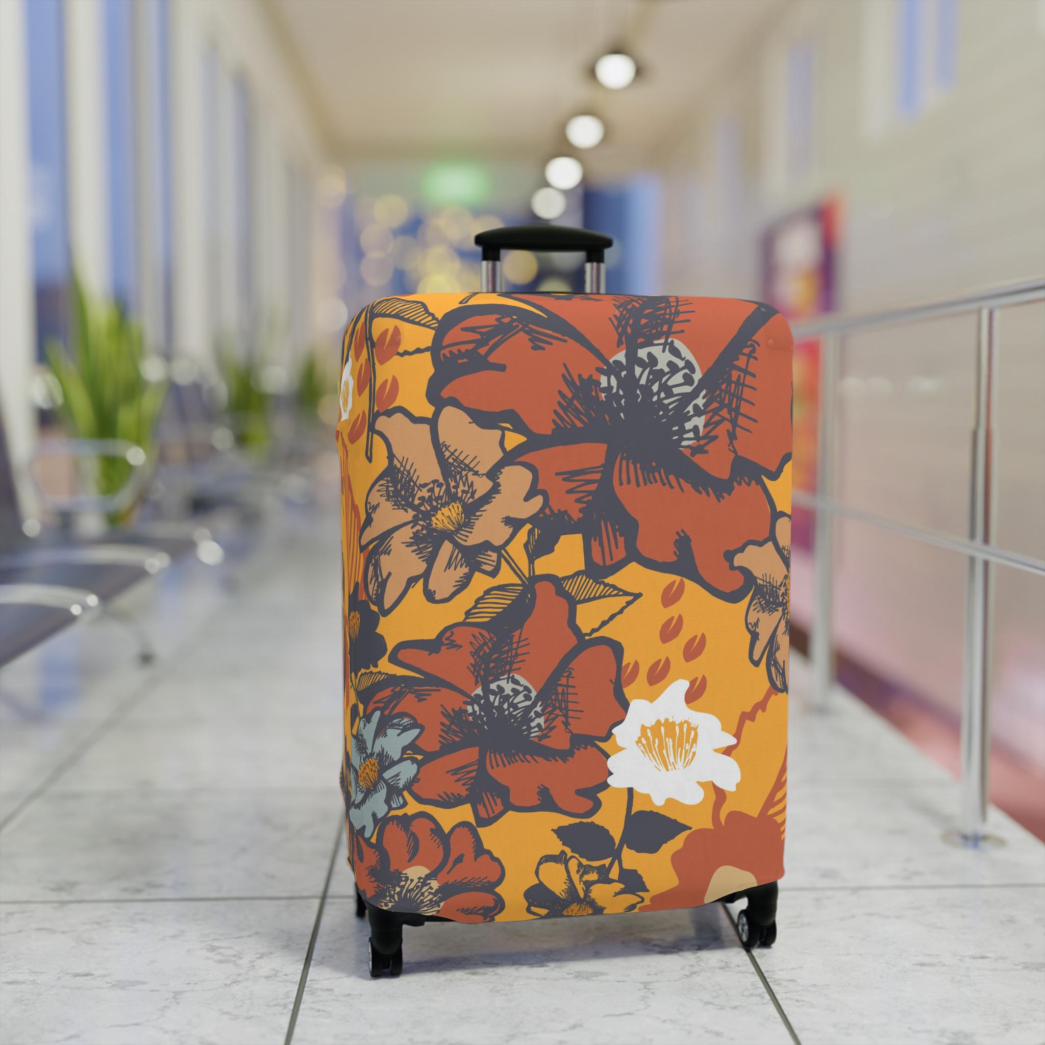 Luggage Cover Pattern Luggage Cover | Modern Floral Pattern | Travel Accessory | Available in ...