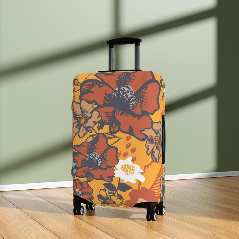 Luggage Cover Pattern Luggage Cover | Modern Floral Pattern | Travel Accessory | Available in ...