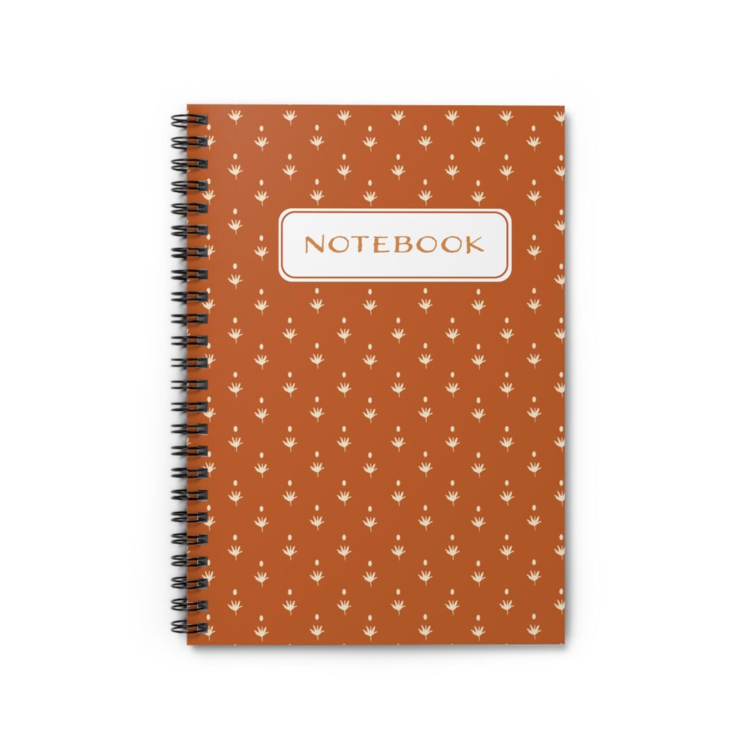 Spiral Notebook | Organic Repeat Design | Travel Accessory - Etsy