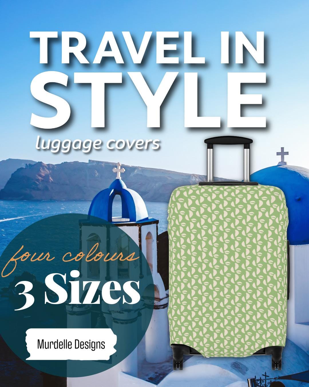 Luggage Cover Pattern Luggage Cover | Modern Organic Pattern | Travel Accessory | 3 Sizes - Etsy