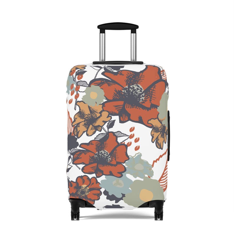 Luggage Cover Pattern Luggage Cover | Modern Floral Pattern | Travel Accessory | Available in ...