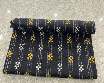 Handgenähte Kantha Quilt - Tagesdecke oder Bettüberwurf aus Indien