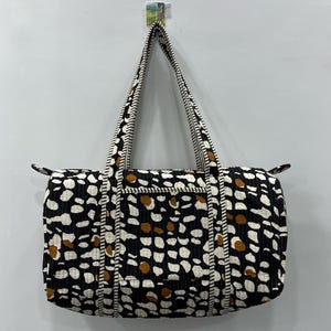 Große Baumwolle Gesteppte Reisetasche Schultertasche Weekender Tasche Für Frauen Boho Overnight Bag Block Print Reisetasche Valentinstag Geschenk Für Sie