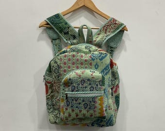 Patchwork Cotton Backpack: Quilted Lightweight Cotton Bag