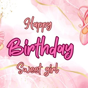 Mädchen Geburtstag Postkarte, bedruckbar, personalisierbar