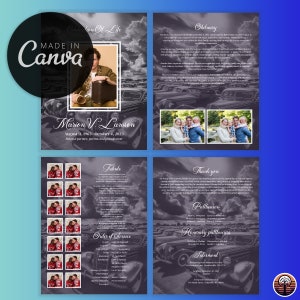 a brochure with a picture of a man in a car