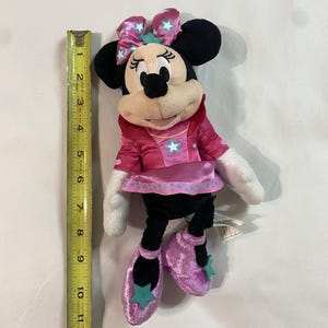 Disney Junior Minnie Mouse Star Bow-Fabulous Plush Pink Purple Sparkle 9" Toy image 9