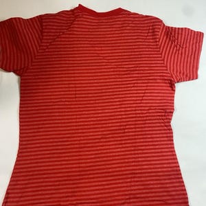 Disney Store Mickey Mouse XOXO Striped V-Neck T-Shirt XL Red Organic Cotto image 4