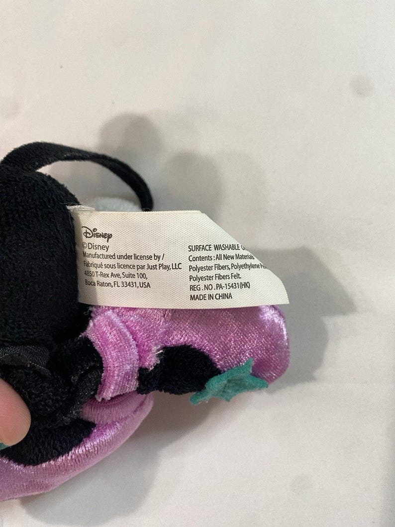 Disney Junior Minnie Mouse Star Bow-Fabulous Plush Pink Purple Sparkle 9" Toy image 3