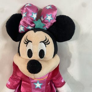 Disney Junior Minnie Mouse Star Bow-Fabulous Plush Pink Purple Sparkle 9" Toy image 7