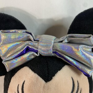 Disney 100 Years of Wonder Minnie Mouse Plush Silver Iridescent Purple 18" 2023 image 9