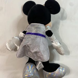 Disney 100 Years of Wonder Minnie Mouse Plush Silver Iridescent Purple 18" 2023 image 2