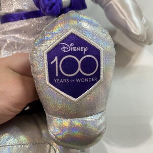 Disney 100 Years of Wonder Minnie Mouse Plush Silver Iridescent Purple 18" 2023 image 8