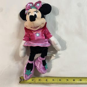 Disney Junior Minnie Mouse Star Bow-Fabulous Plush Pink Purple Sparkle 9" Toy image 8