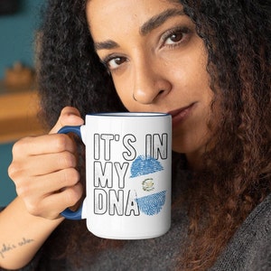 My DNA Guatemalan Flag and Finger Print Mug, Holidays Perfect Gift for Family and Friends, Coffee Mug for Guatemalan DNA, Guatemalan Gift.