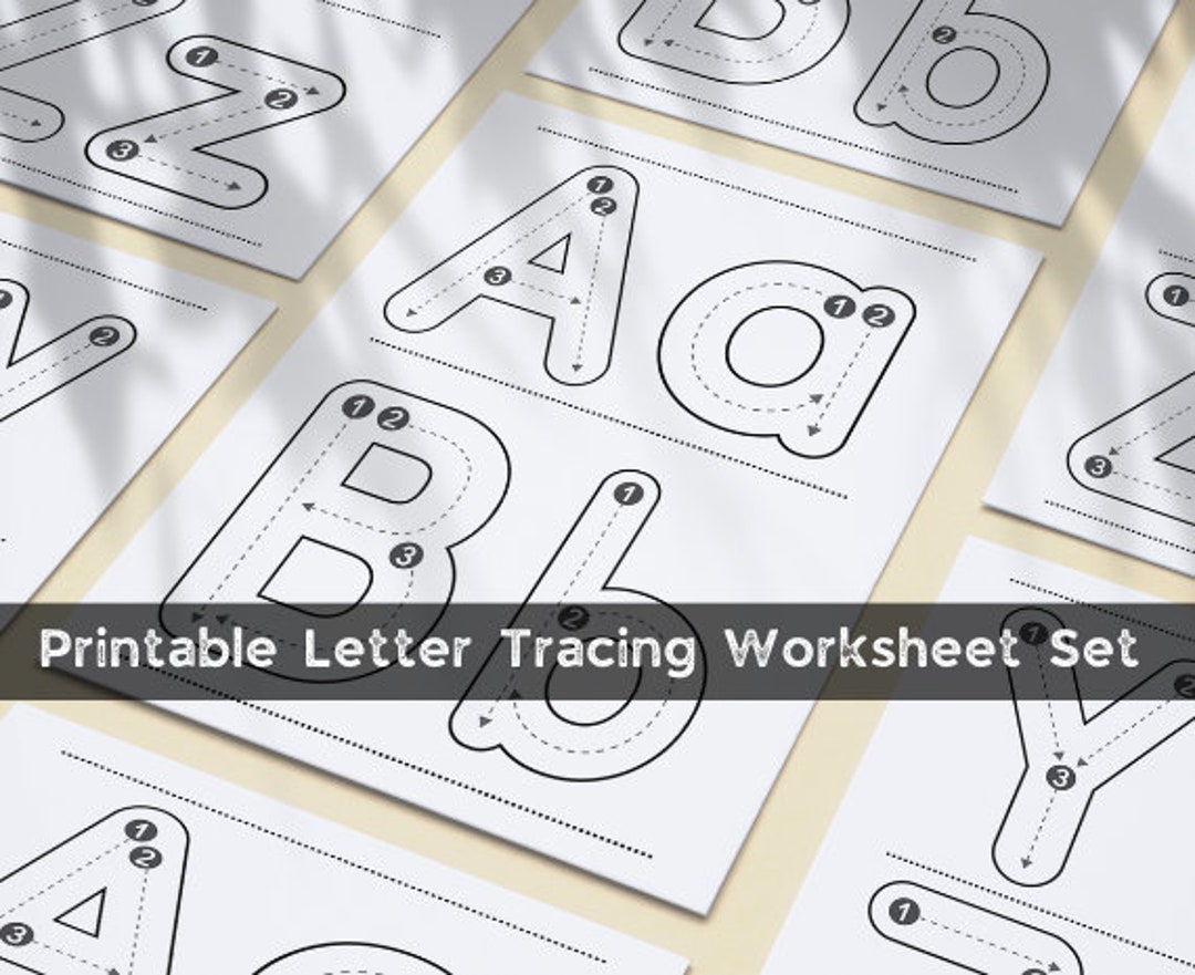 AZ Letter Tracing Worksheet Etsy